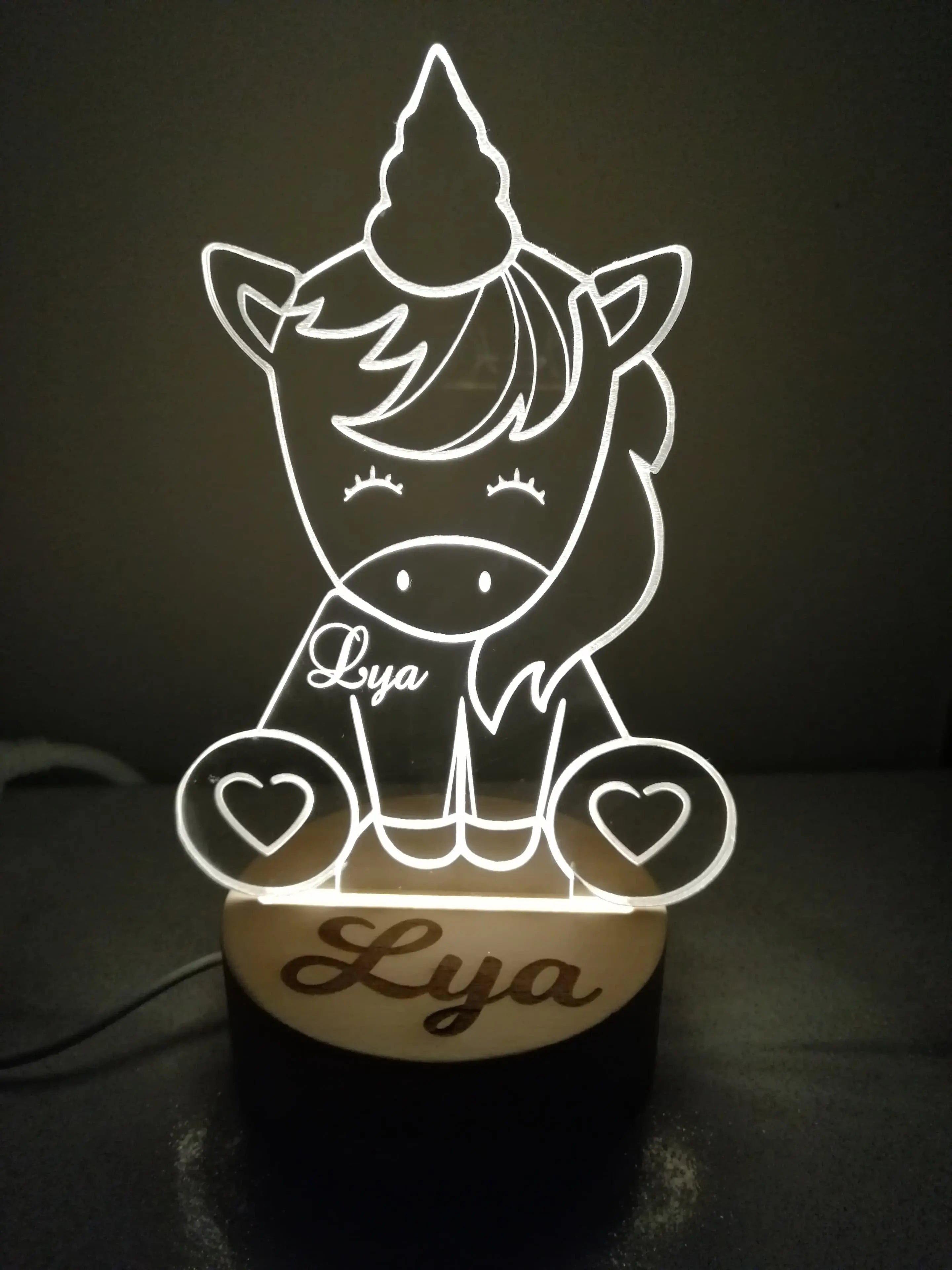 Veilleuse LED décorative personnalisable enfant, lampe veilleuse