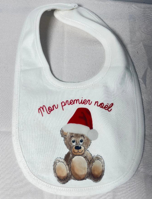Bavoir ourson mon premier noël Laurie Déco et lumières