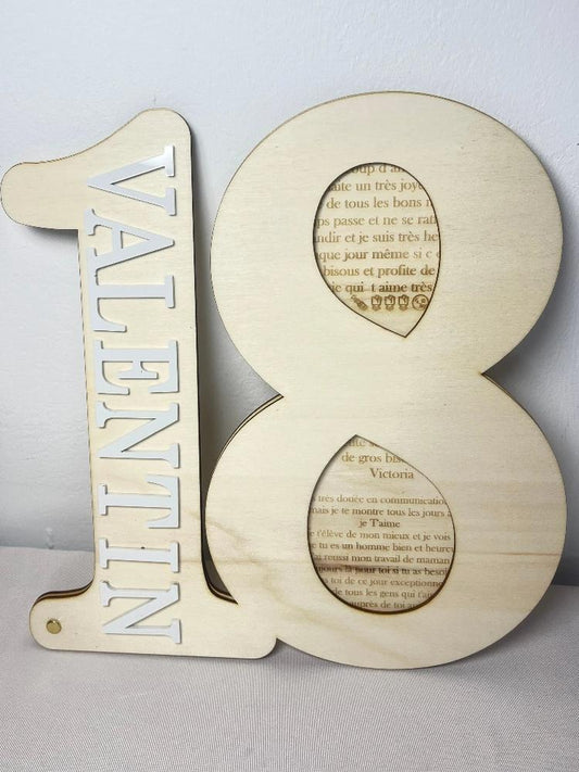 Carte anniversaire géante Laurie Déco et lumières