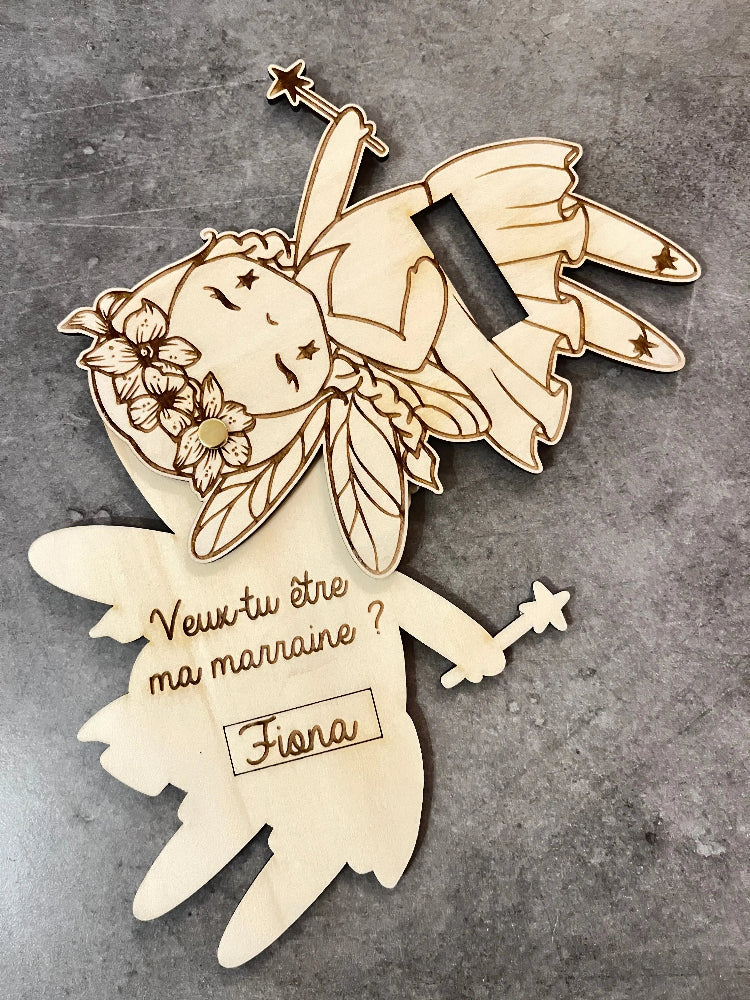 Carte annonce fée personnalisée Laurie Déco et LumiÚres