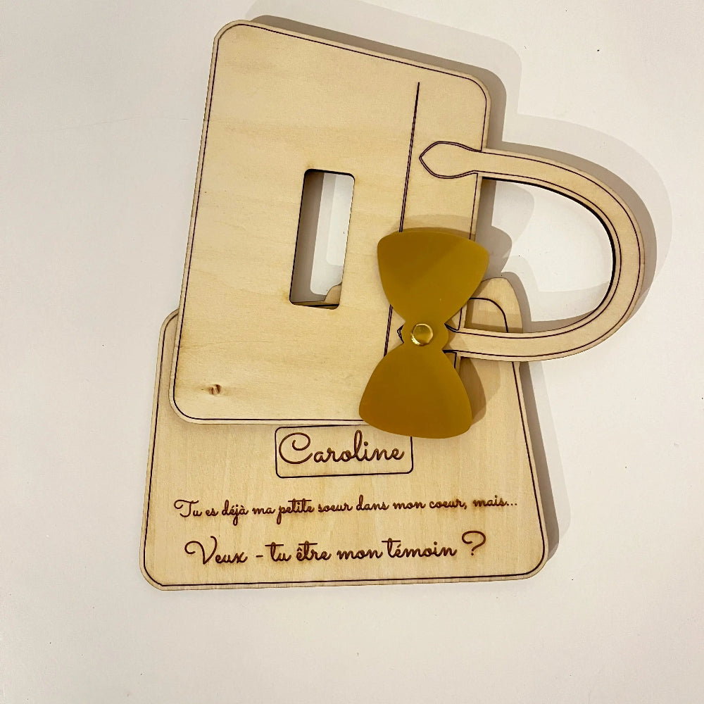 Carte annonce témoin sac à main Laurie Déco et LumiÚres