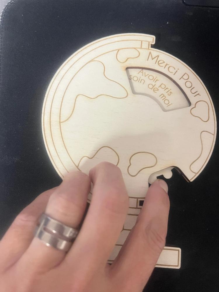 Carte remerciement maitresse globe Laurie Déco et Lumières