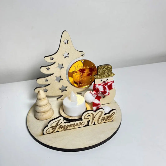 Centre de table de Noël personnalisé Laurie Déco et lumières