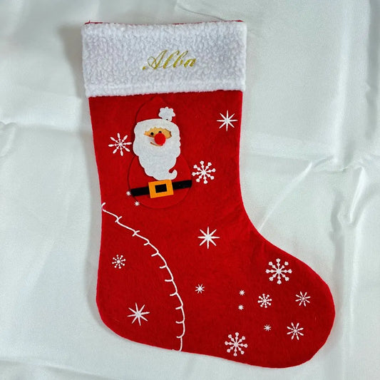 Chaussette de Noël personnalisée Laurie Déco et lumières
