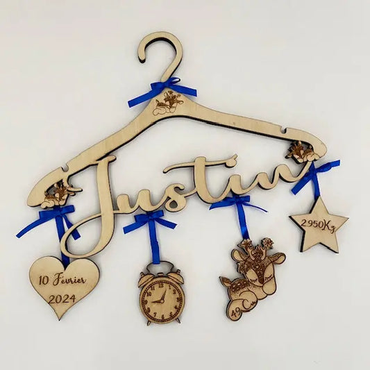Cintre de naissance faon personnalisé Laurie Déco et LumiÚres