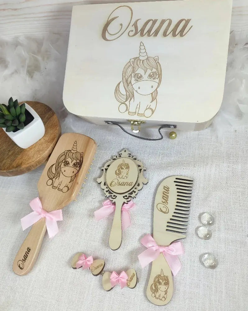 coffret bois coiffure nouvelle licorne