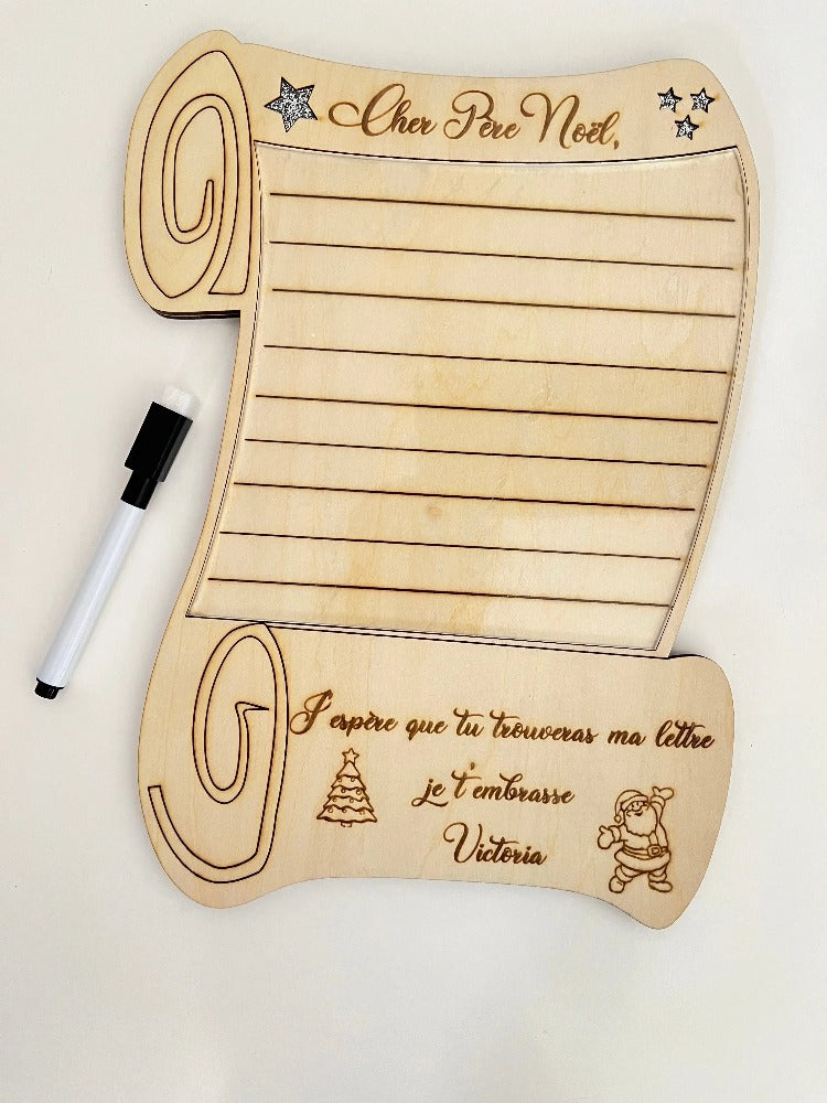 La lettre du père Noël Laurie Déco et lumières