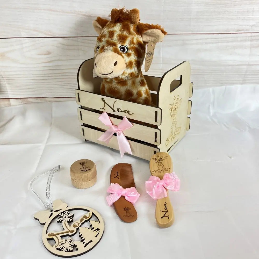 Panier de naissance personnalisé Laurie Déco et lumières