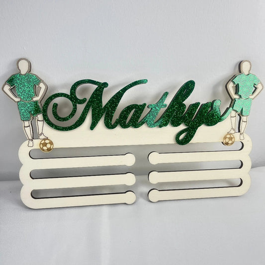 Porte médailles en bois personnalisé Laurie Déco et lumières