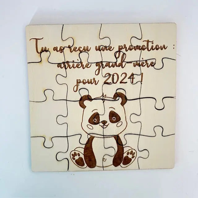Puzzle message en bois Laurie Deco et lumières