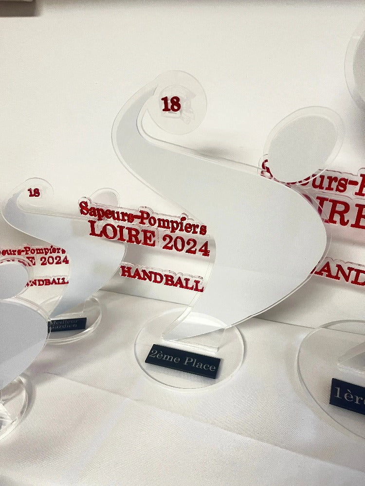 Trophée sportif sur mesure Laurie Déco et lumières