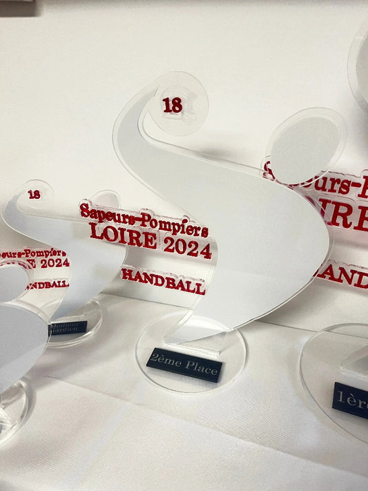 Trophée sportif sur mesure Laurie Déco et lumières
