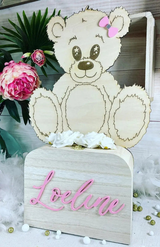 Urne de baptême animal personnalisée Laurie Deco et lumières