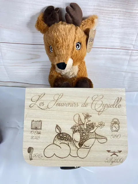 Valise souvenirs de naissance Laurie Déco et Lumières