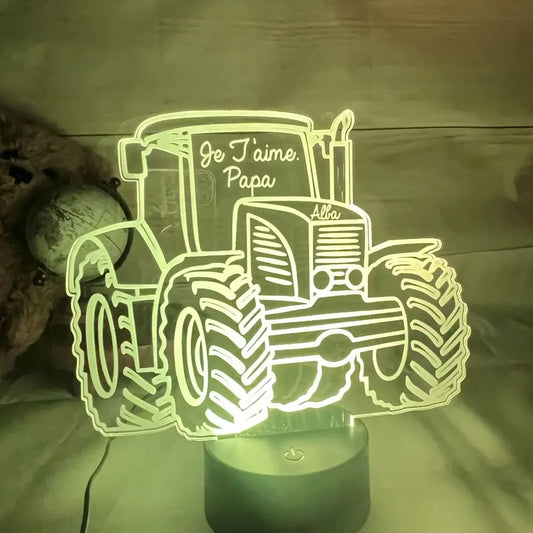 Veilleuse tracteur personnalisée Laurie Déco et lumières