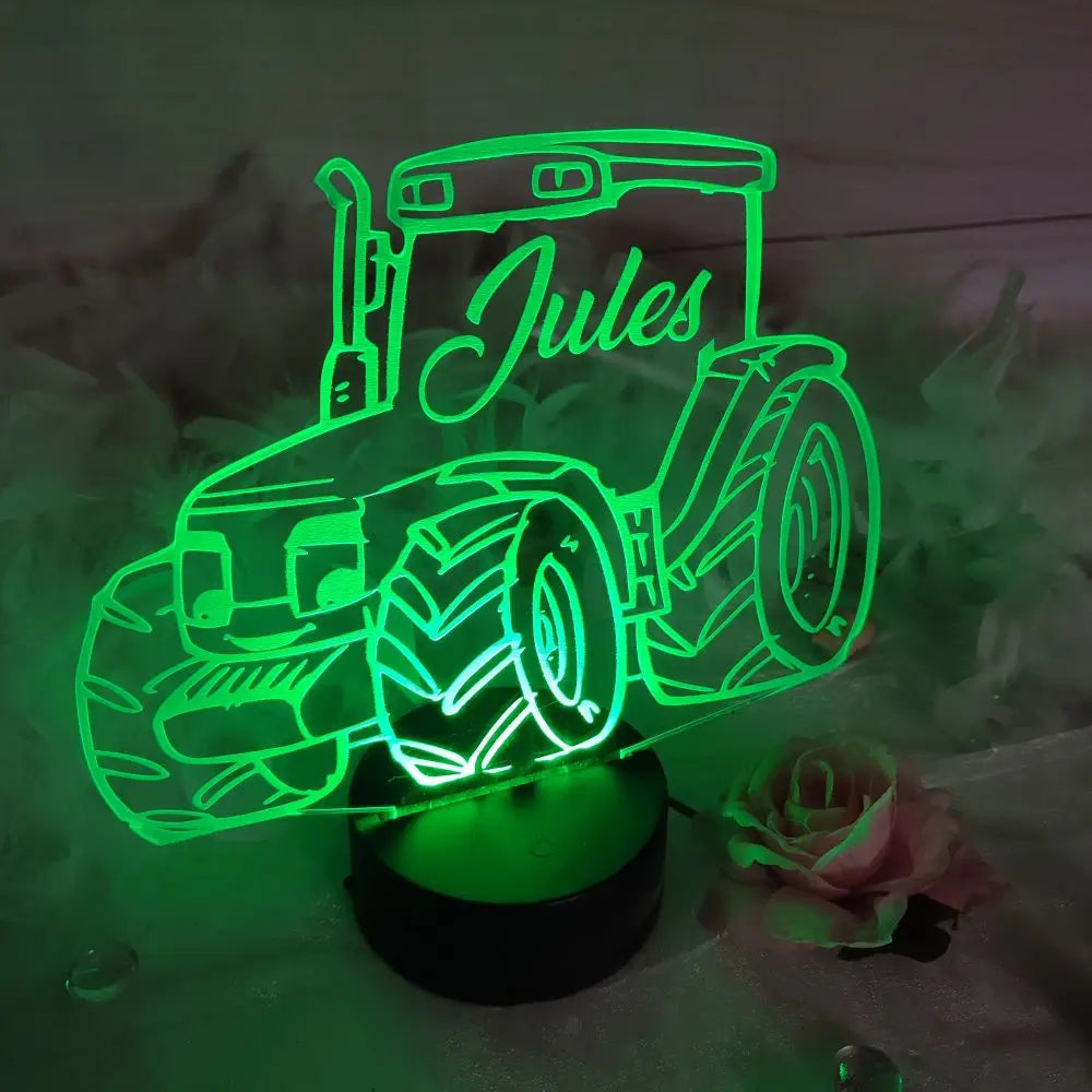 Veilleuse tracteur personnalisée Laurie Déco et lumières