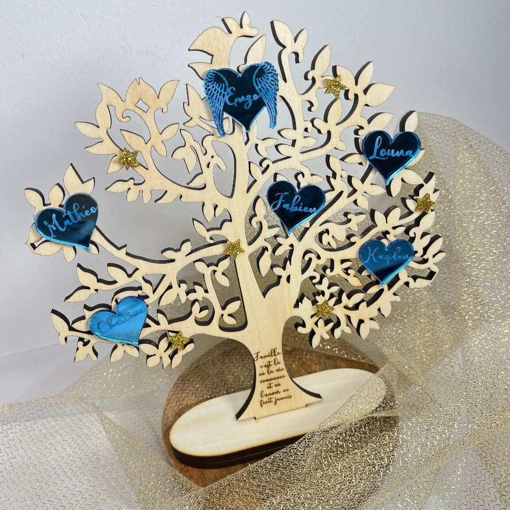 arbre de famille bleu