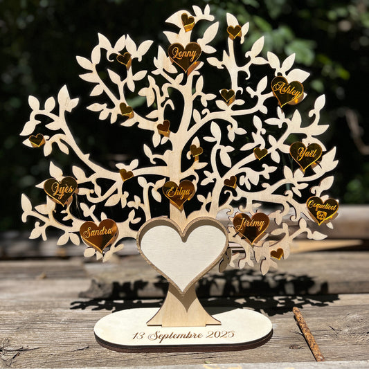 arbre de vie en bois empreinte mariage