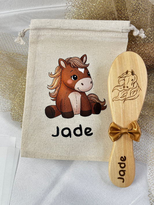 brosse cheval personnalisable