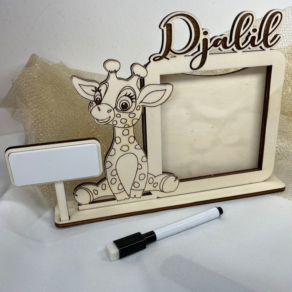 cadre girafe personnalisable