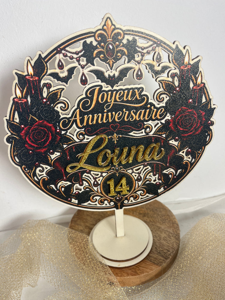 cake topper couleur vampires diairies
