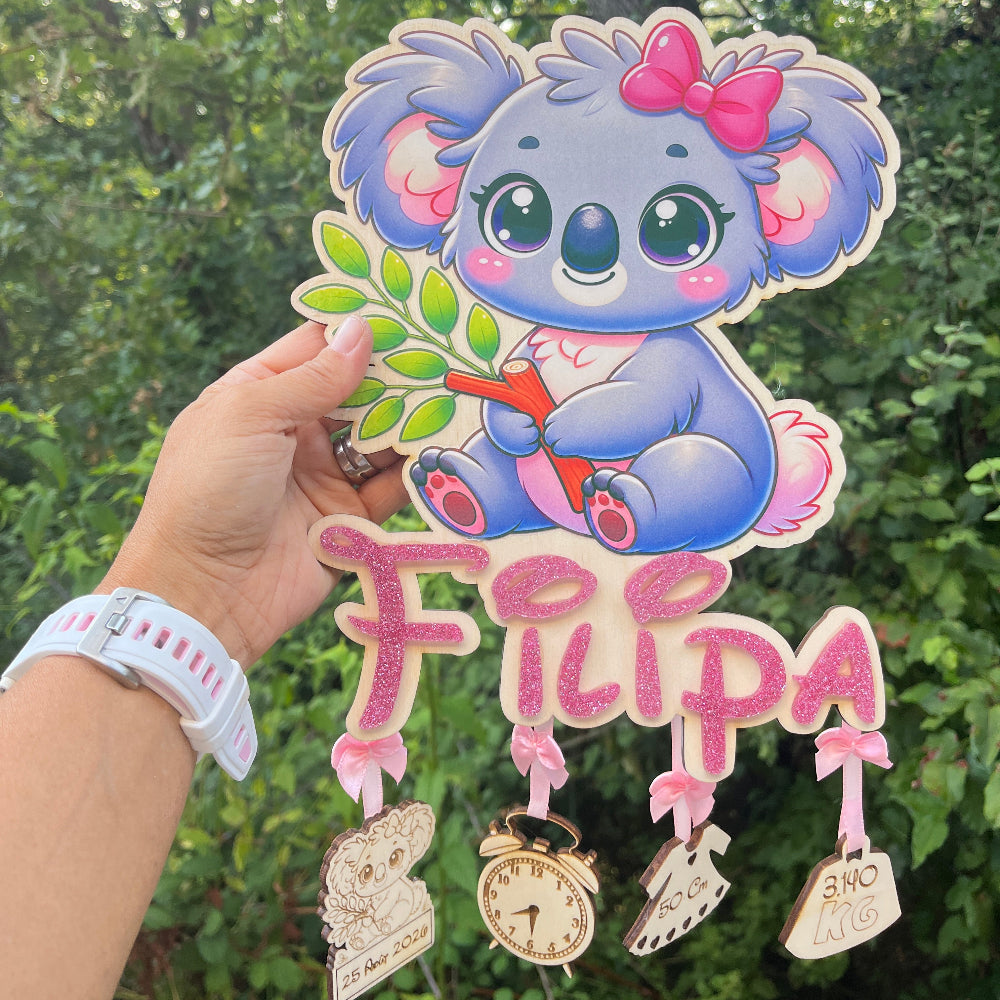 decoration de naissance koala filipa