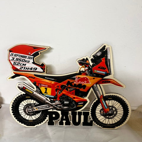 decoration de naissance moto personnalisable