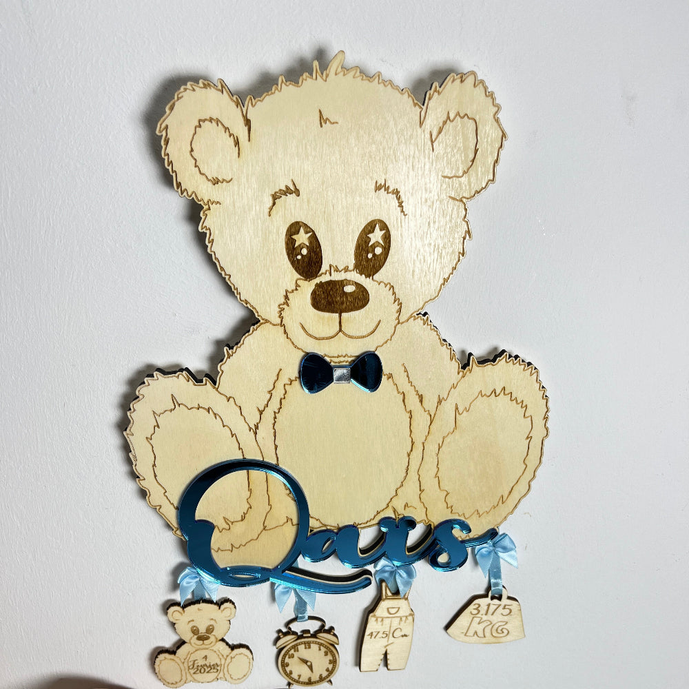 décoration de naissance ourson personnalisée