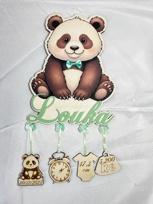 decoration de naissance panda garcon