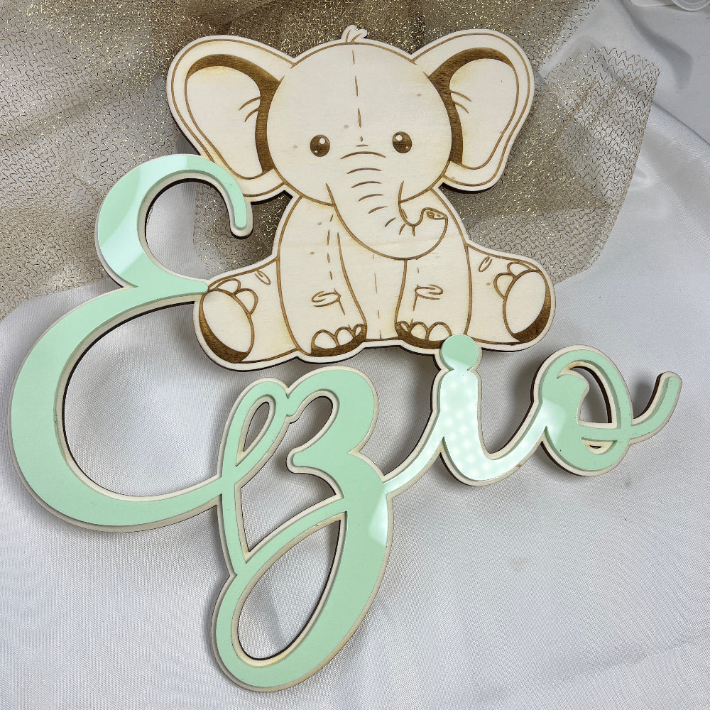 décoration elephant en bois personnalisable