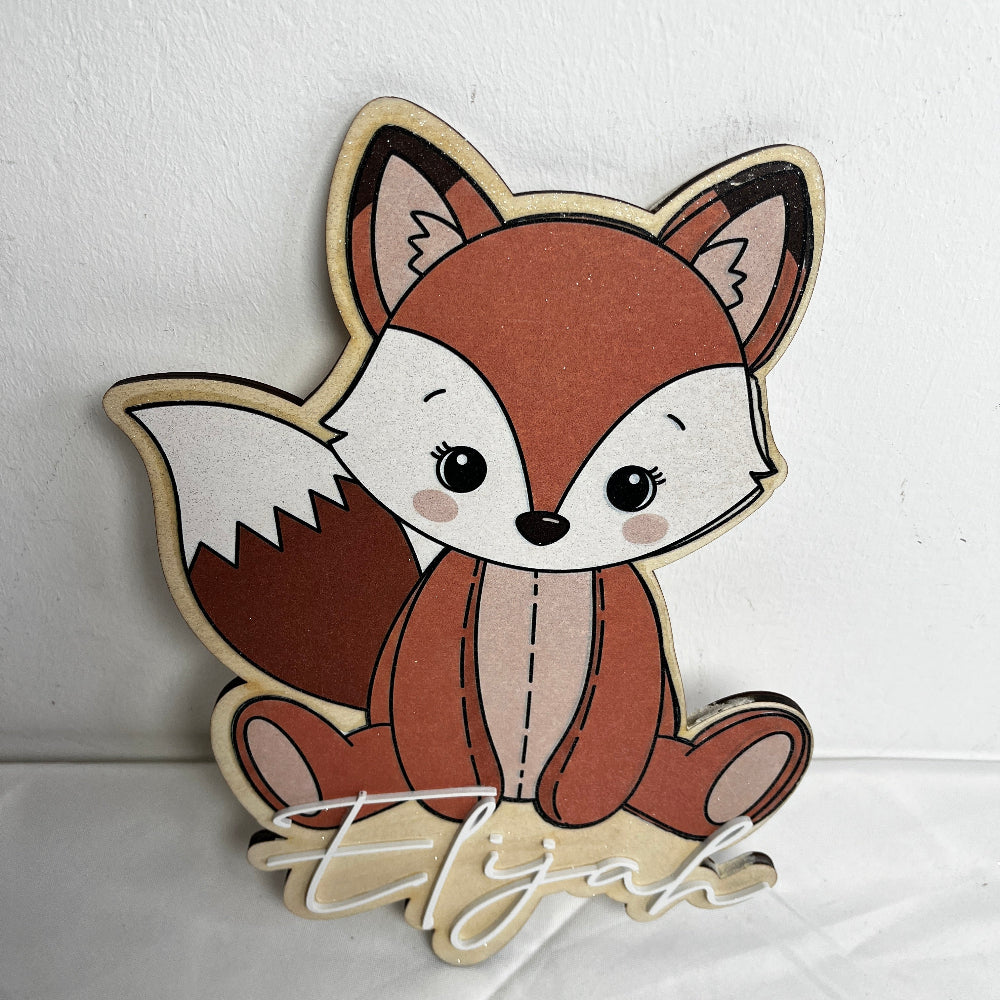 decoration murale personnalisable en bois renard