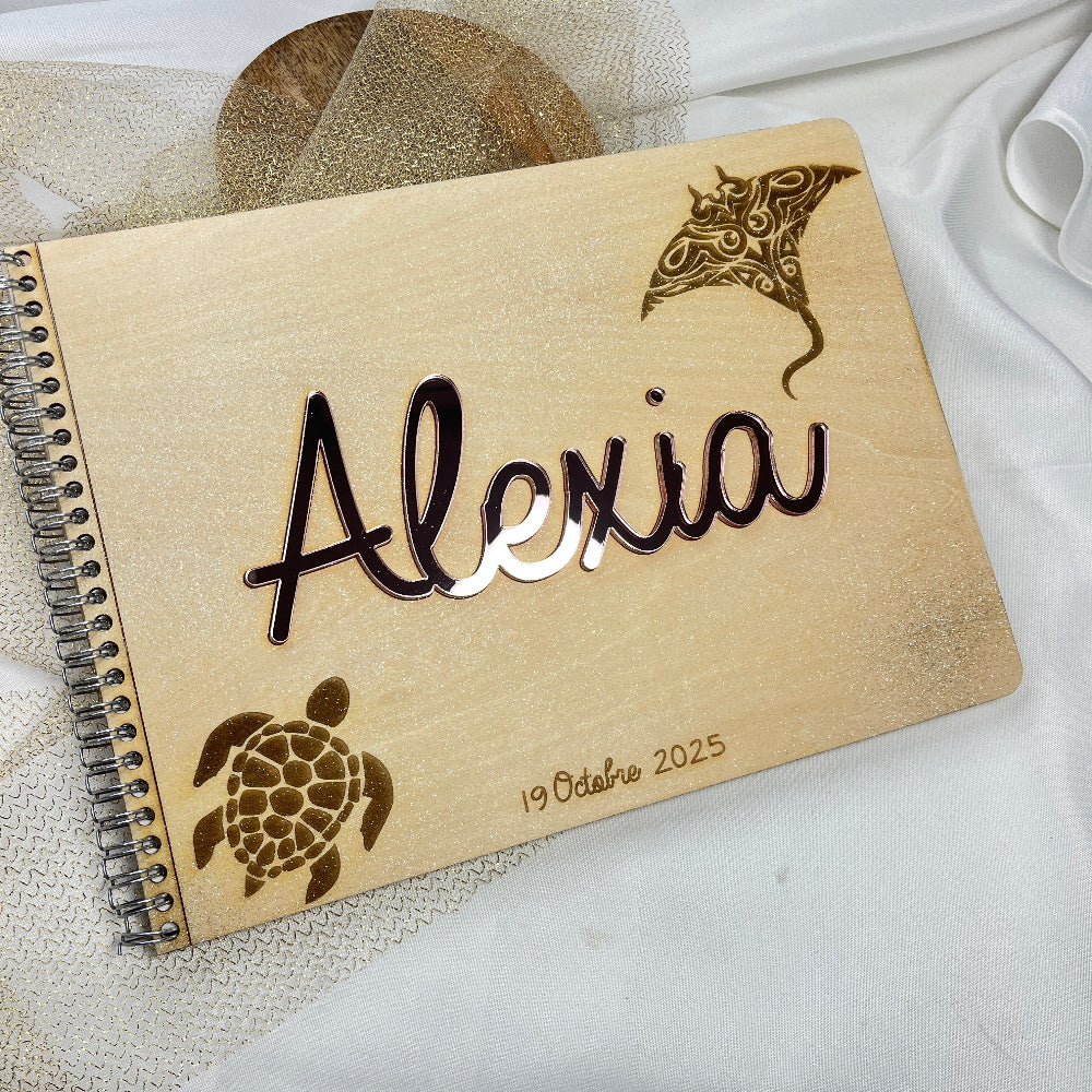 livre d or personnalisable tortue