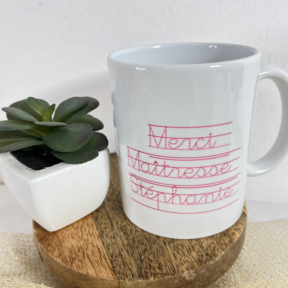 mug merci maitresse stephanie personnalisable
