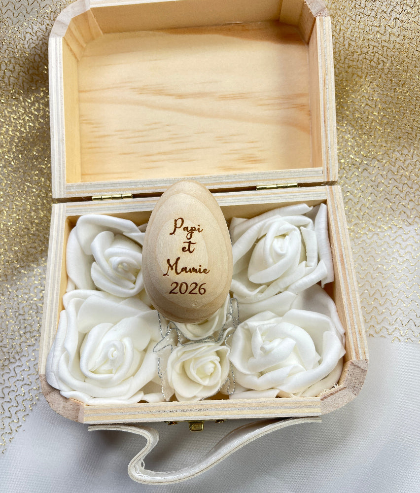 oeuf en bois personnalisable