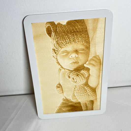 photo gravée sur bois personnalisée