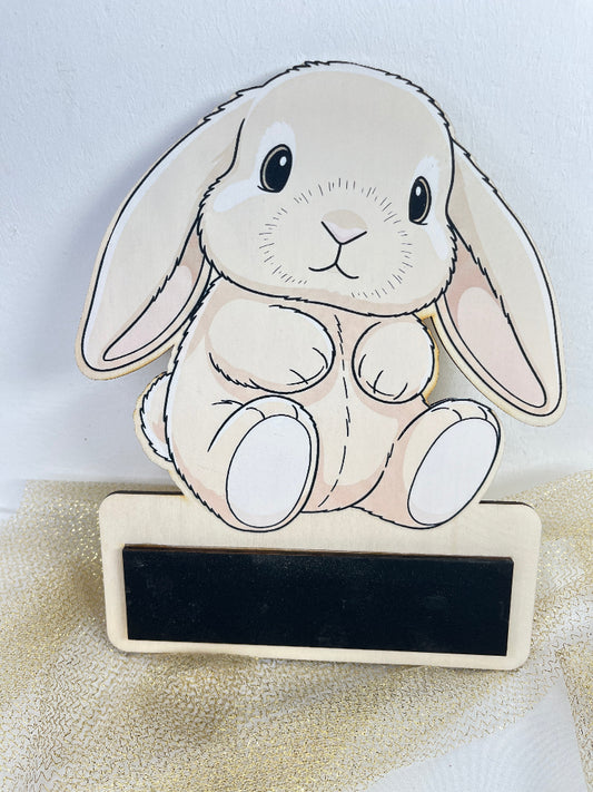 plaque de porte lapin ardoise bébé