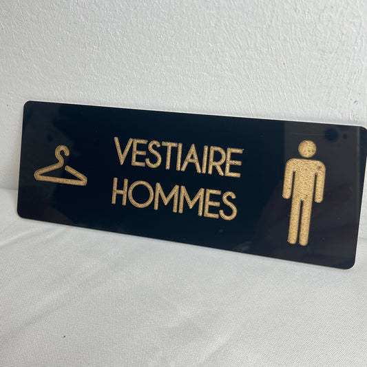 plaque signaletique en plexiglas personnalisable