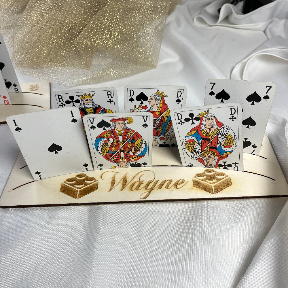 porte carte a jouer personnalisable en bois