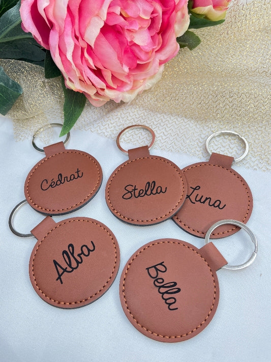 porte clef simili cuir personnalisable