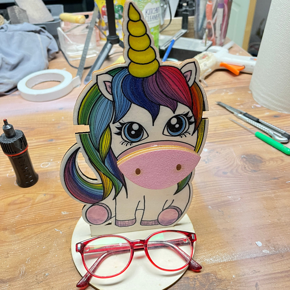 porte lunettes licorne