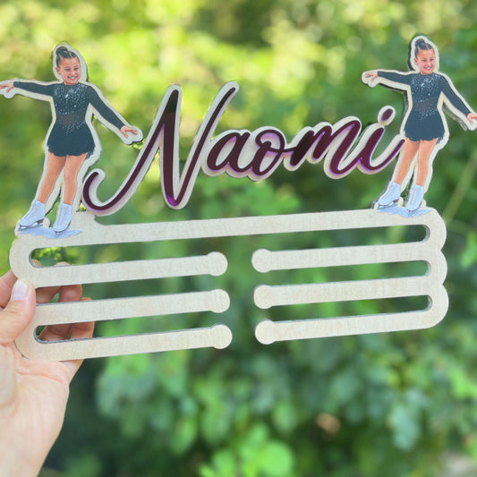 porte medaille patinage avec photo personnalisable