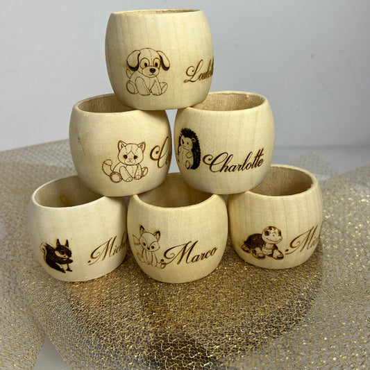 rond de serviette bois personnalisable