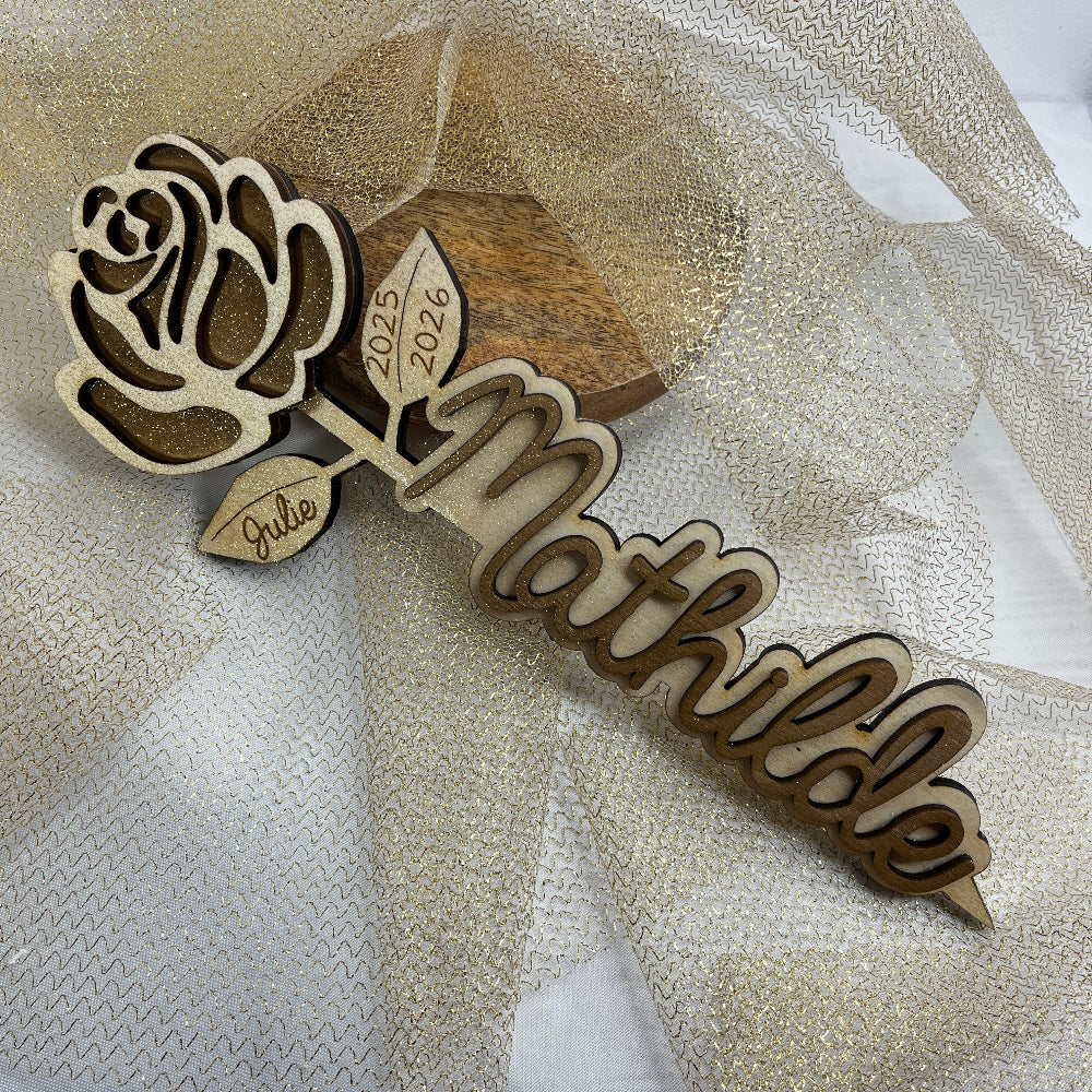 rose personnalisable eternelle or