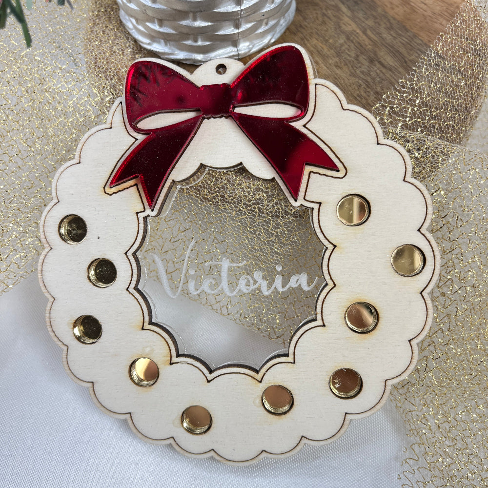 suspension de noel couronne personnalisables