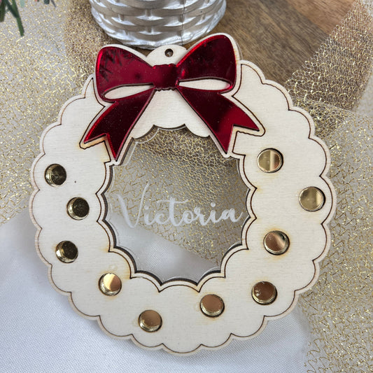 suspension de noel couronne personnalisables