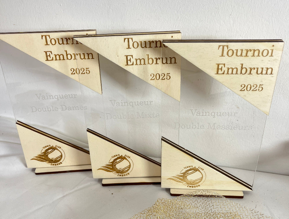 trophe tennis double tournoi personnalisable