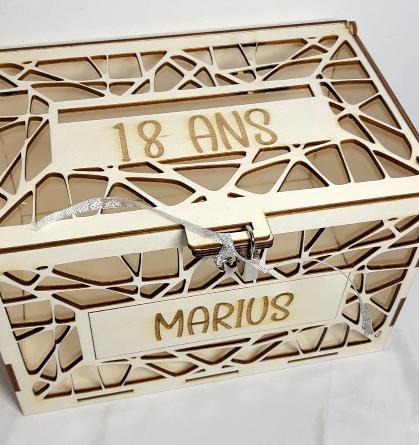 urne d'anniversaire personnalisée homme design