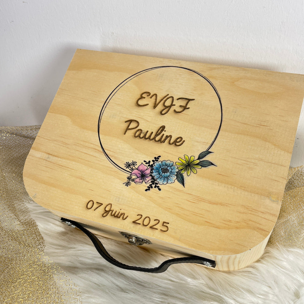 valise bois personnalisable evjf