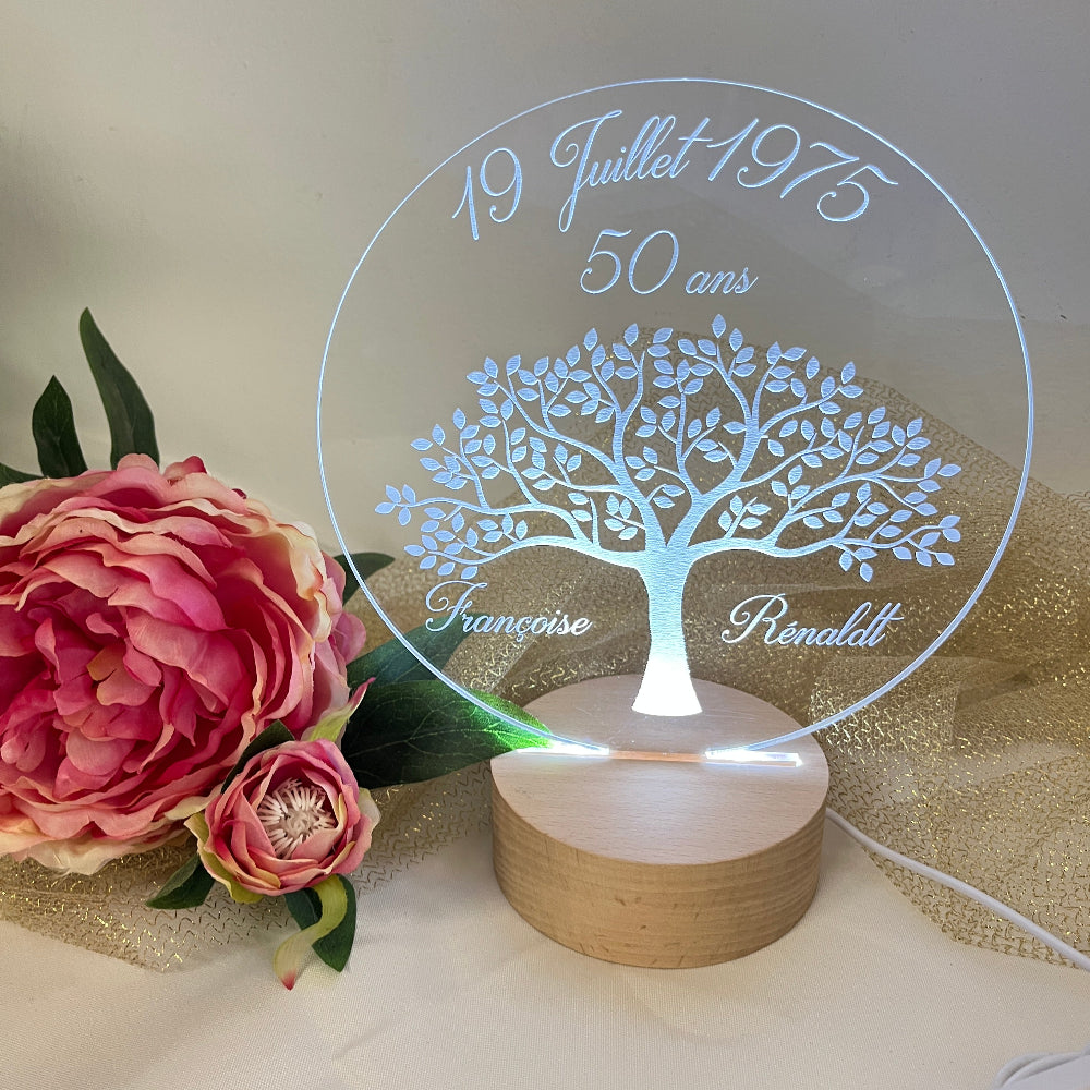 veilleuse arbre de vie 50 ans de mariage