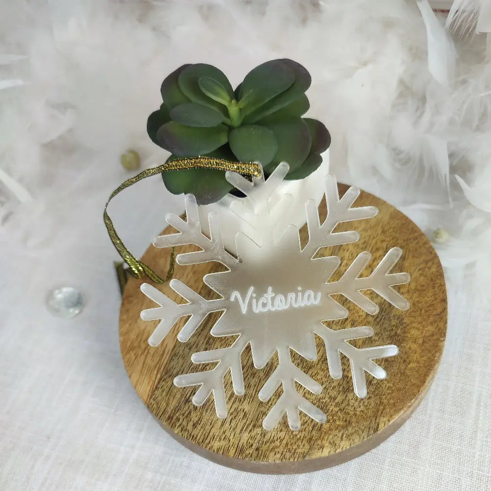 Flocon  de noël personnalisé Laurie Déco et lumières